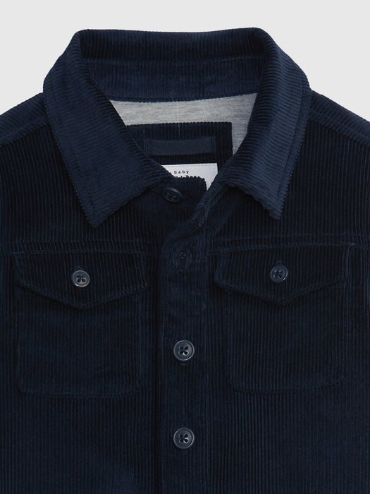 Toddler Colorblock Corduroy Shirt Jacket - blue