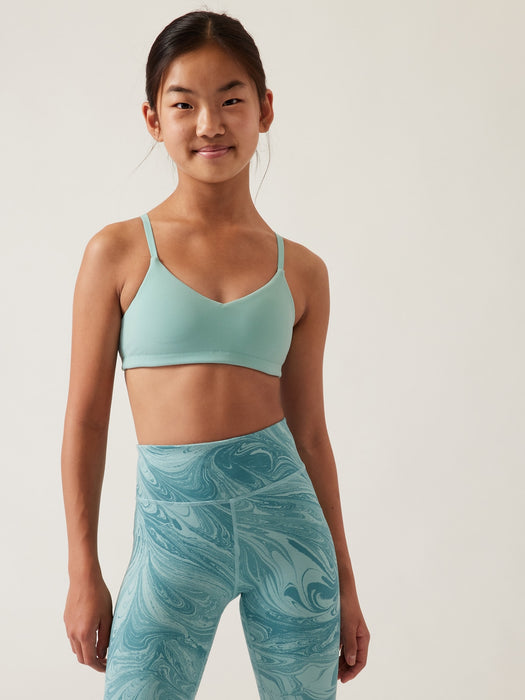 Athleta Girl Just Right Adjustable Bra - Reef Green