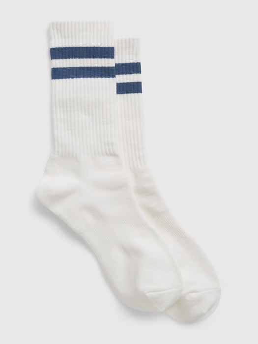Striped Quarter Crew Socks