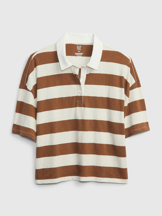 Teen 100% Organic Cotton Boxy Polo Shirt