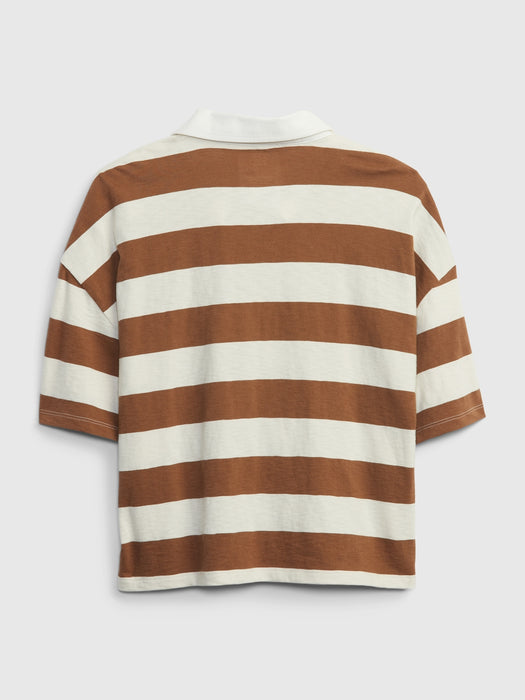 Teen 100% Organic Cotton Boxy Polo Shirt