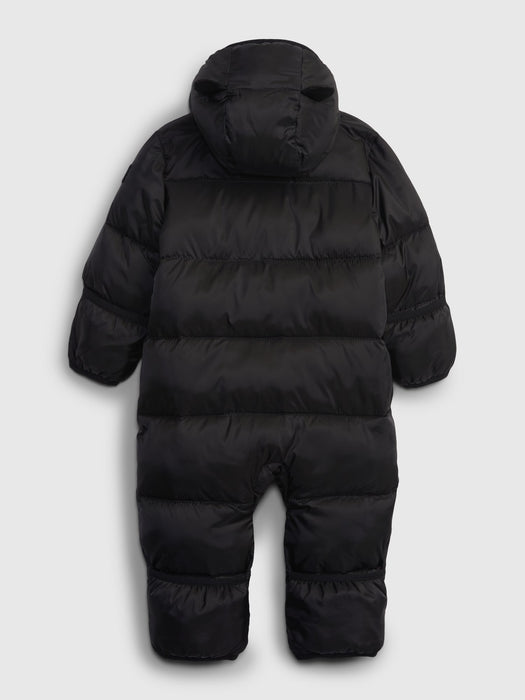 Baby 100% Recycled Heavy Weight Puffer One-Piece - true black