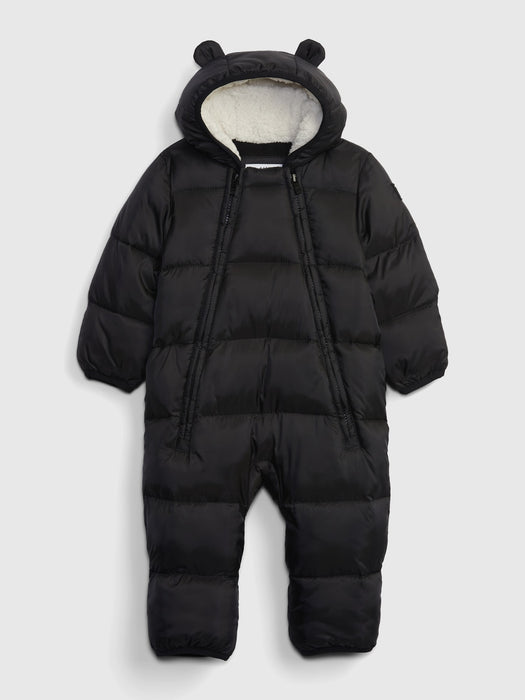 Baby 100% Recycled Heavy Weight Puffer One-Piece - true black