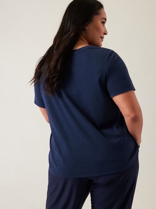 Organic Daily Crew Tee - Navy
