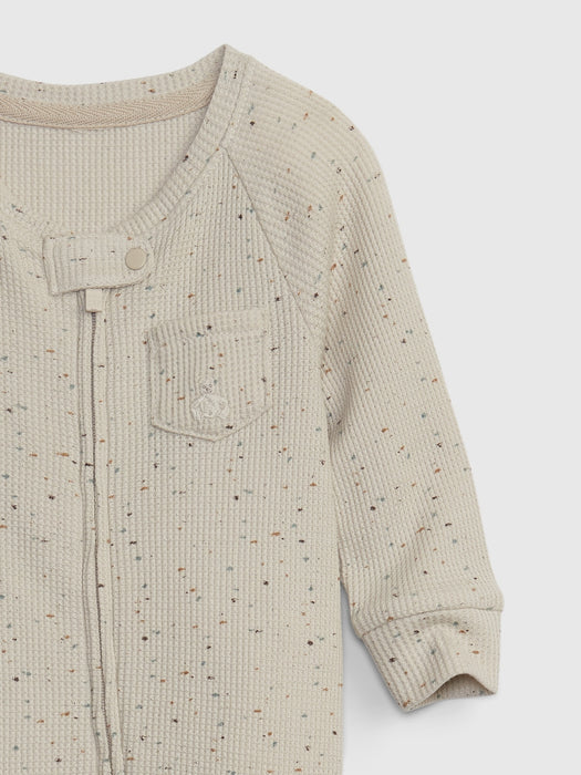 Baby 100% Organic Cotton Waffle Pocket Bodysuit