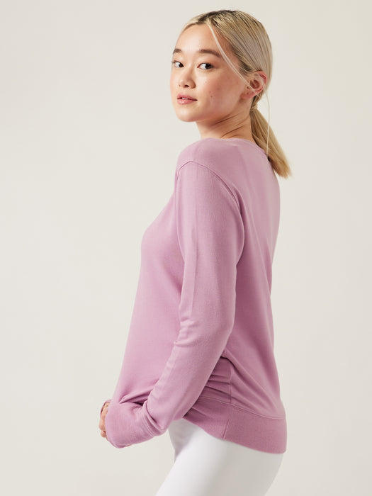 Sunrise V&#45Neck Sweatshirt - Geranium Purple