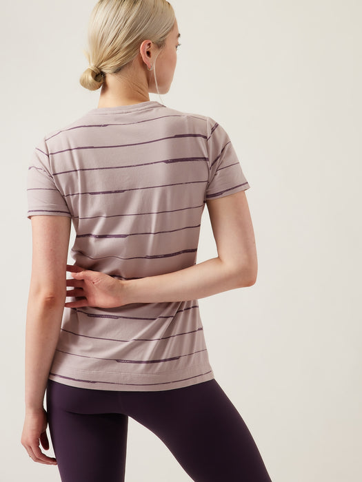 Outbound Tee - Aspen Stripe Tinsel