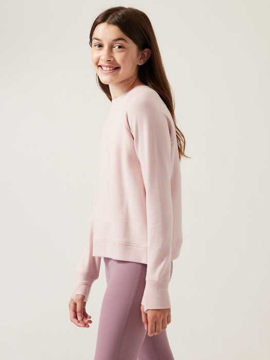 Athleta Girl Cozy Cross Your Fingers Sweatshirt