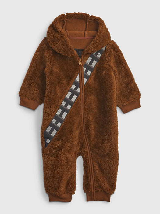babyGap &#124 Star Wars&#153 Chewie&#153 Sherpa One-Piece - cozy brown