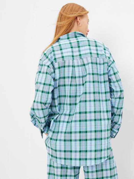 Plaid PJ Shirt - blue plaid