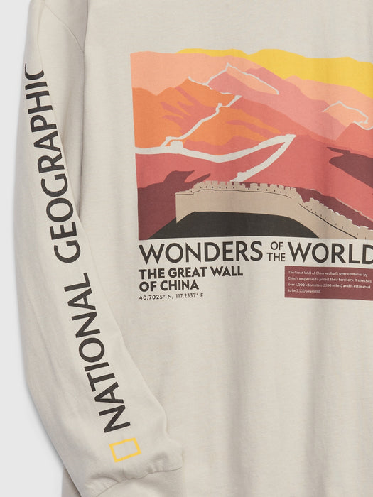 GapKids &#124 National Geographic 100% Organic Cotton Wonders of the World Graphic T-Shirt