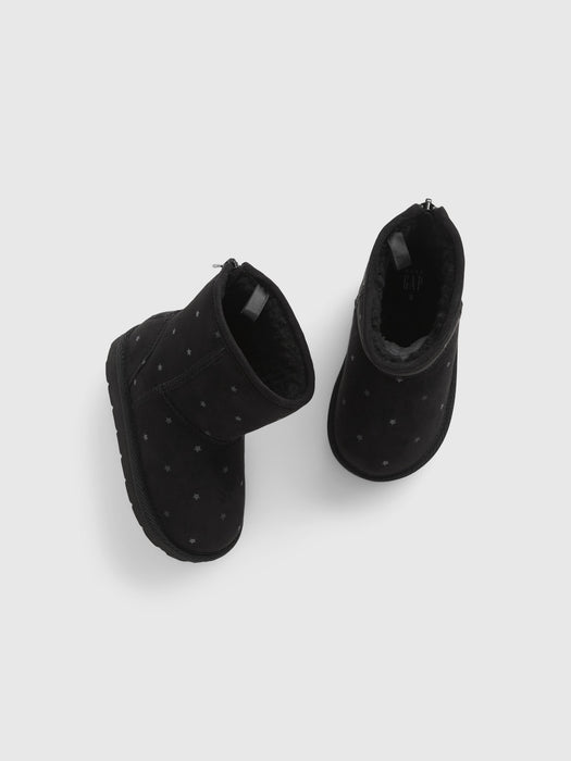 Toddler Cozy Star Boots - true black