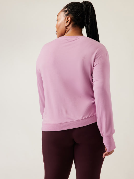 Sunrise V&#45Neck Sweatshirt - Geranium Purple