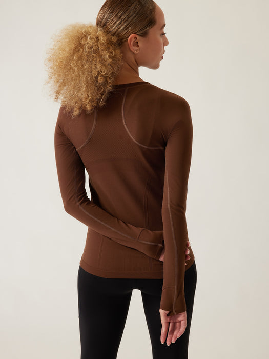 Momentum Seamless Top - Mahogany