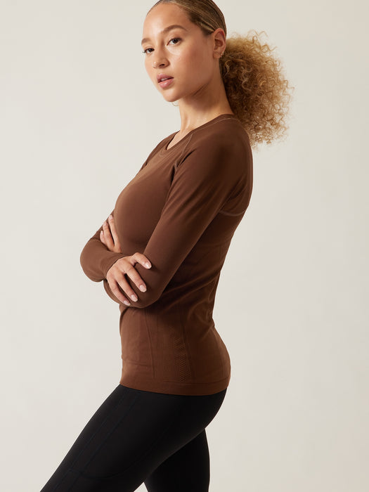 Momentum Seamless Top - Mahogany