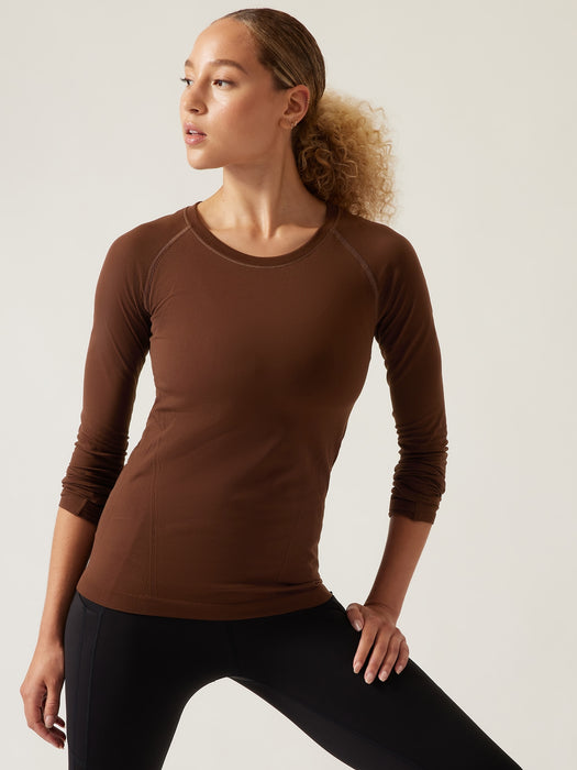 Momentum Seamless Top - Mahogany