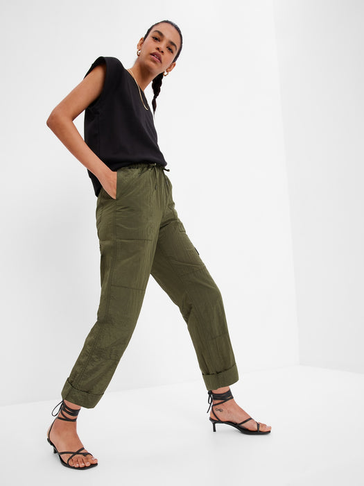Nylon Pull-On Cargo Pants