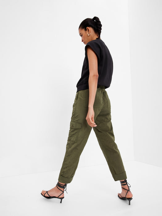 Nylon Pull-On Cargo Pants