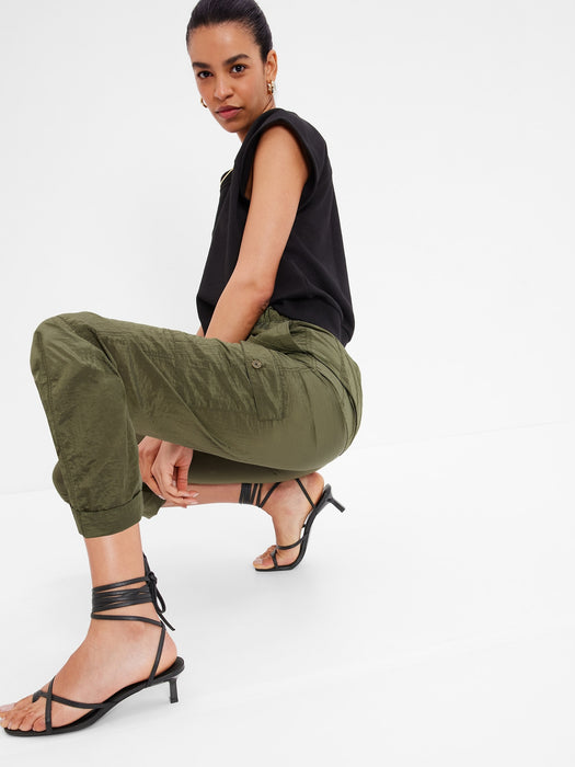 Nylon Pull-On Cargo Pants