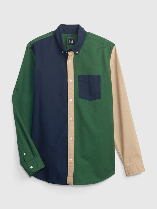Colorblock Classic Oxford Shirt with In-Conversion Cotton