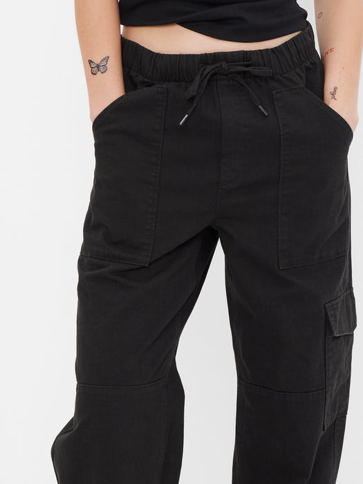 Pull-On Tapered Utility Pants with Washwell