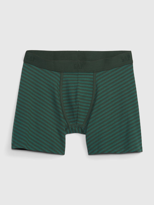 5" Print Boxer Briefs - green stripe