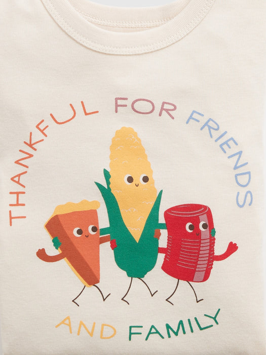 babyGap 100% Organic Cotton Thanksgiving PJ Set - birch beige