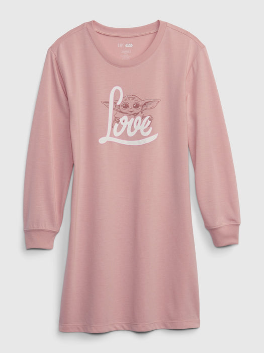 GapKids &#124 Star Wars&#153 Grogu&#153 Recycled T-Shirt Dress - pink