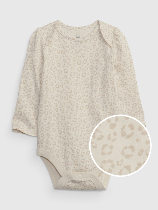 Baby 100% Organic Cotton Mix and Match Printed Bodysuit - snow leopard
