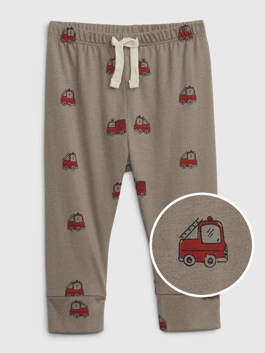 Baby 100% Organic Cotton Mix and Match Pants - flannel taupe