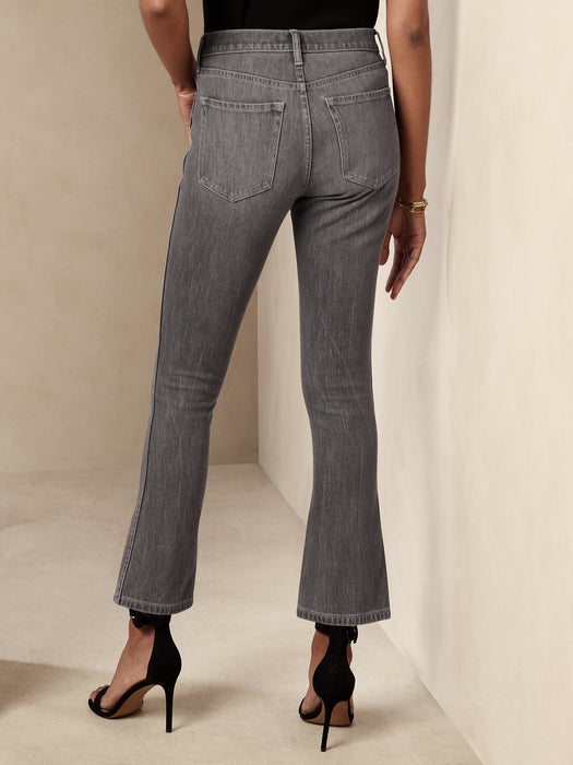 The Crop-Boot Jean - Light Gray