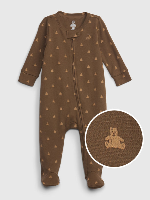 Baby 100% Organic Cotton Brannan Bear Footed One-Piece