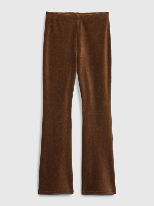 Kids Rib Velour Flare Leggings