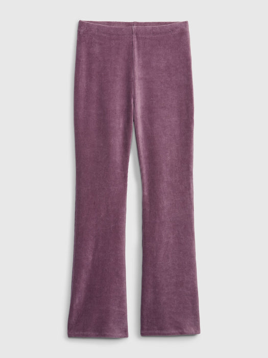 Kids Rib Velour Flare Leggings