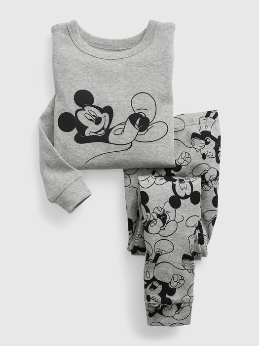 babyGap &#124 Disney 100% Organic Cotton Mickey Mouse PJ Set - light heather grey