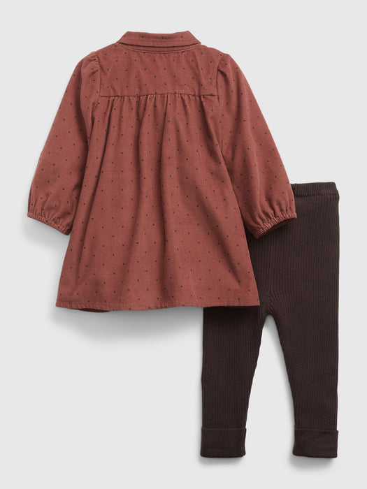 Baby Corduroy Shirtdress Set