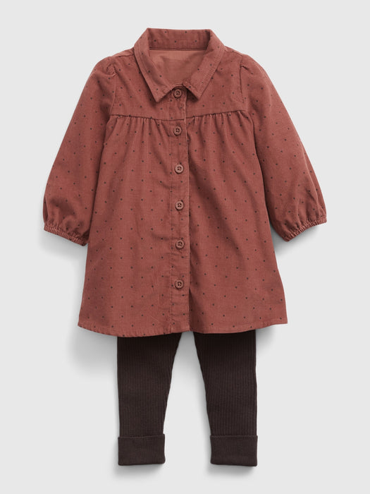 Baby Corduroy Shirtdress Set