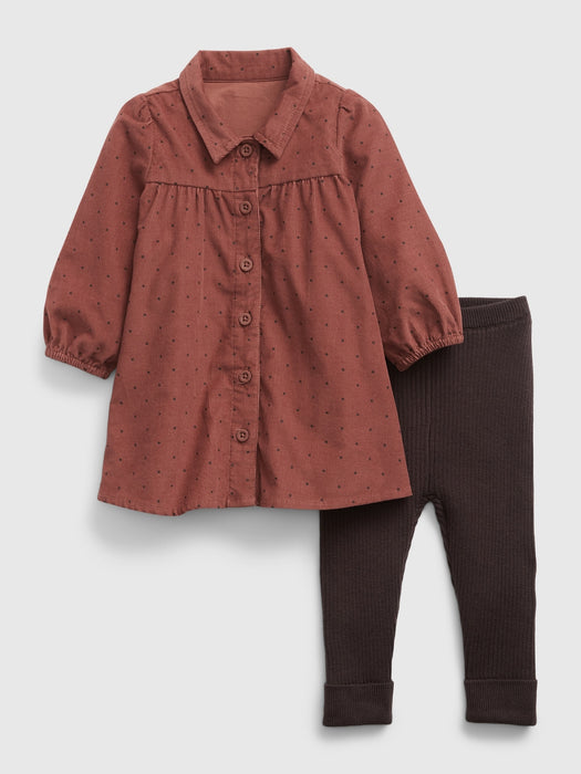Baby Corduroy Shirtdress Set