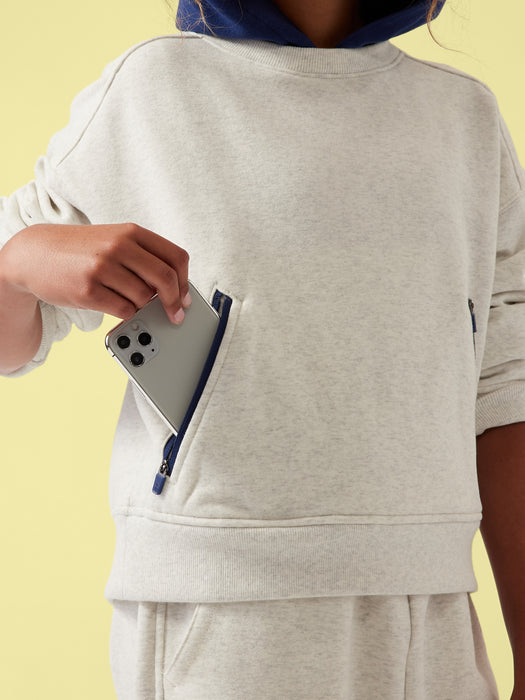 SB Oversized Midi Hoodie - Fog Grey Heather