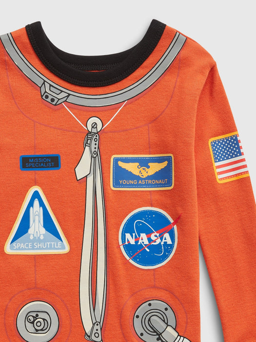 babyGap 100% Organic Cotton Astronaut PJ Set - active orange