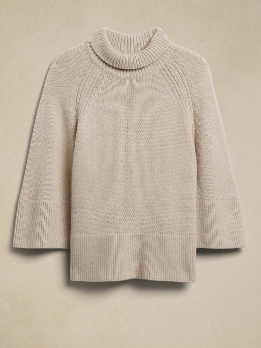 Firenze Flare-Sleeve Sweater - Heather Oatmeal