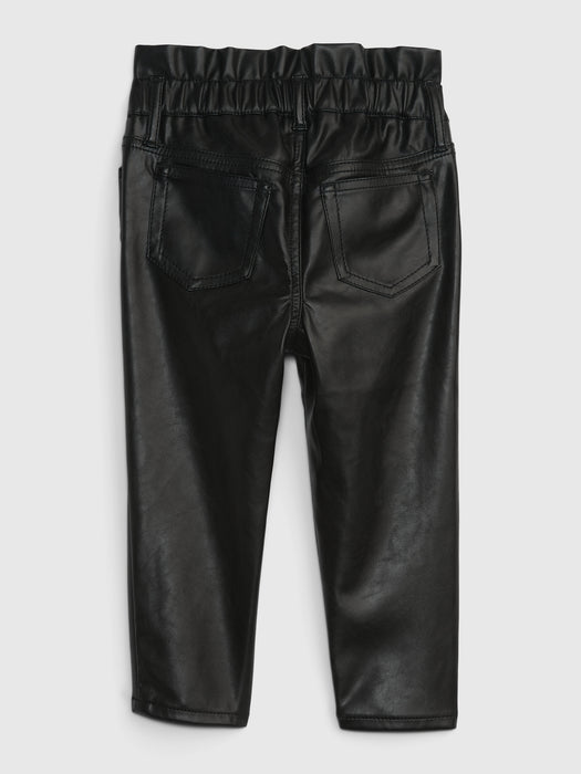 Toddler Faux-Leather Just Like Mom Pants - black