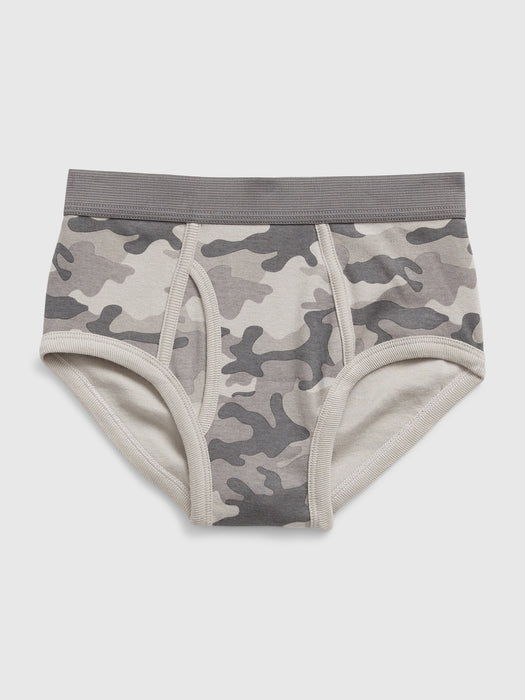 Kids 100% Organic Cotton Camo Briefs (4-Pack)