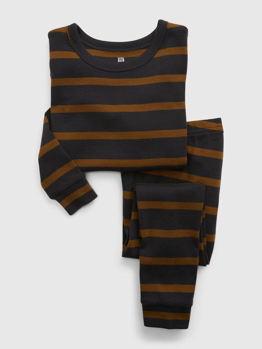 babyGap 100% Organic Cotton Stripe PJ Set - black