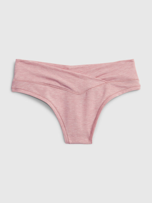 Breathe Crossover Thong - cavan rose pink