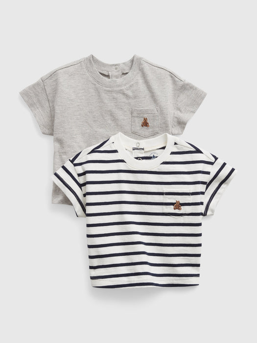 Baby 100% Organic Cotton Pocket T-Shirt (2-Pack)