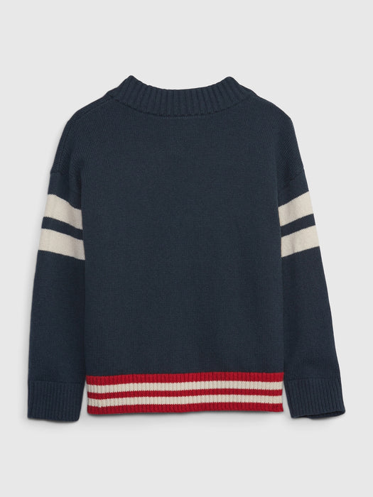 babyGap &#124 Disney Mickey Mouse Varsity Sweater Cardigan - night shadow blue