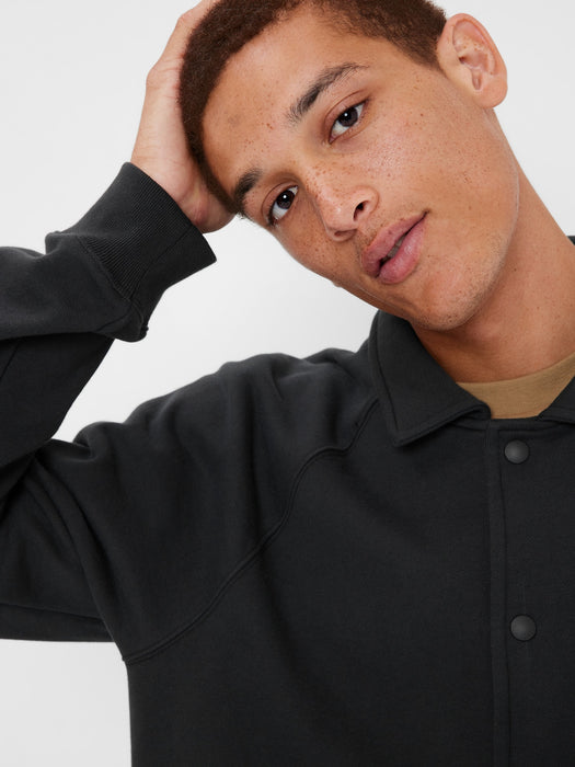 Organic Cotton Blend Fleece Coach Jacket