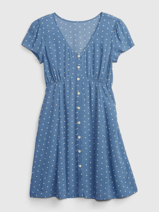 Teen LENZING&#153 ECOVERO&#153 Button-Front Dress