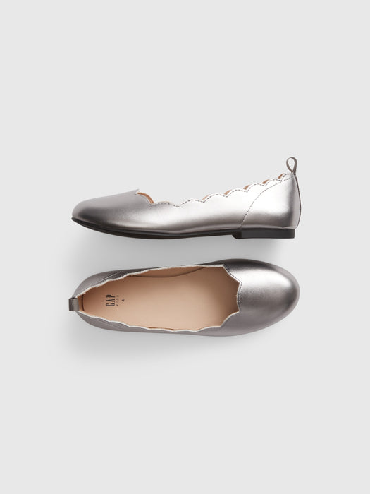 Kids Ballet Slippers - silver
